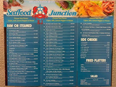 Menu At Seafood Junction Restaurant Country Club Hills