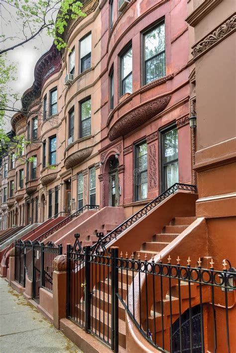 Harlem Brownstones New York City Stock Photo Image Of Metropolis