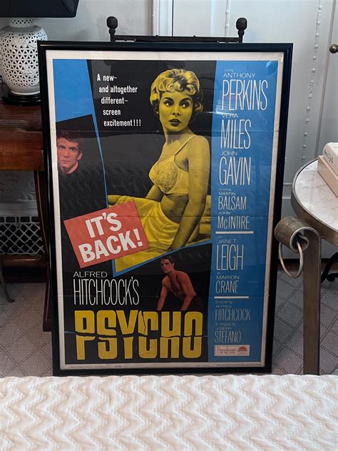 Original Framed Paper Movie Poster For Alfred Hitchcocks Psycho For Sale At 1stdibs Psycho