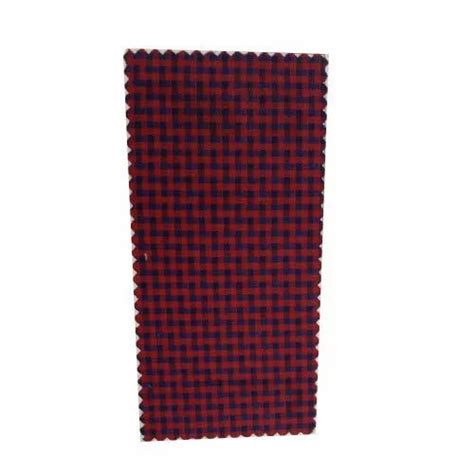 36 58 Checked Maroon Cotton Check Shirting Fabric GSM 100 120 At Rs