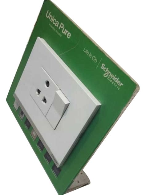 Finish Glossy 6A Schneider Unica Pure Switch Plate 1 Way Module Size