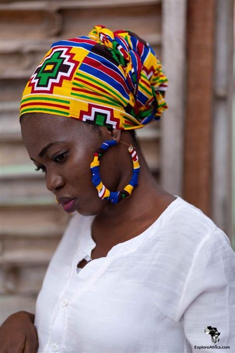 African Earrings Only African Kente Hoop Earrings Etsy African