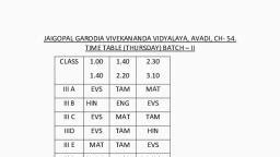 Timetable For Batch 2 Hindi Notes Teachmint