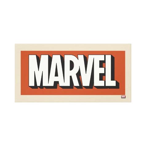 Marvel Logo Classic Dropshadow Canvas Print #marvel #retro #comic # ...