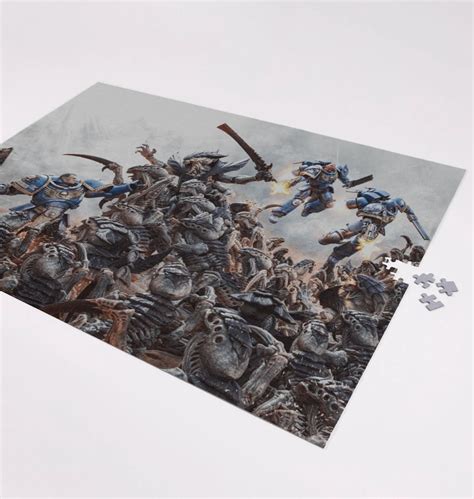 Warhammer 40000 Space Marine 2 Tyranid Swarm Art 1000 Piece Jigsaw P Merchwarhammercom