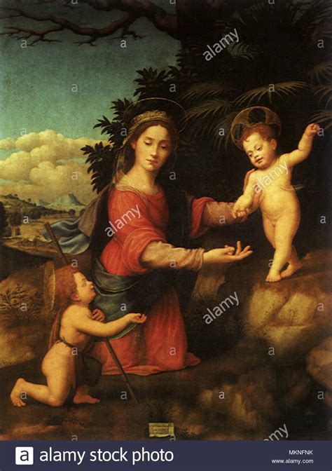 Madonna And Child With The Young Saint John The Baptist Stock Photo Alamy