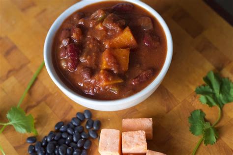 Sweet Potato Black Bean Chili Vegetarian Vegan Recipe To Taste