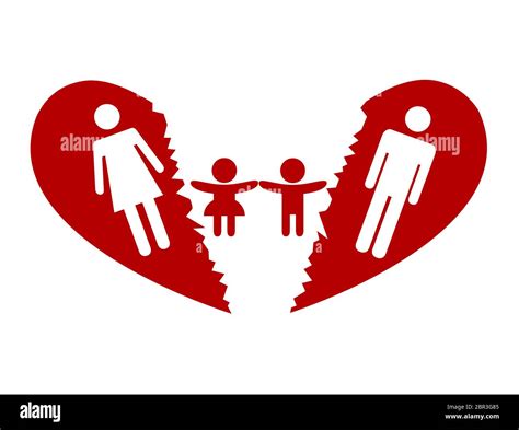 Two Children Between Divorced Parents Man And Woman Stock Photo Alamy