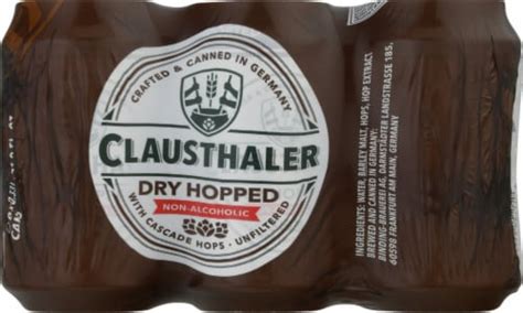 Clausthaler Dry Hopped Non Alcoholic Beer 6 Cans 12 Fl Oz Harris Teeter