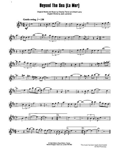 Beyond The Sea La Mer Alto Saxophone Sheet Music By Celtic Woman Nkoda Free 7 Days Trial