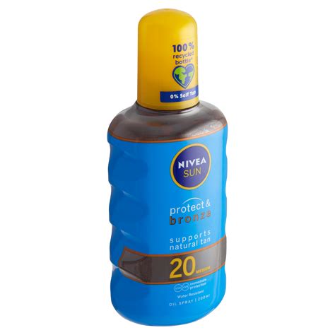 Teta Drogerie Nivea Sun Protect And Bronze Olej Na Opalování Ve Spreji Podporující Zhnědnutí Of