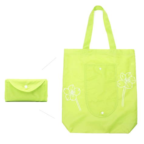 Supermarket Polyester Foldable Reusable Nylon Folding Shopping Bags