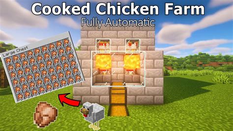 Minecraft Easy Automatic Chicken Farm Survival Bedrock