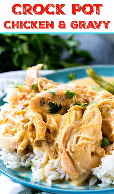 Crock Pot Chicken And Gravy Spicy Southern Kitchen