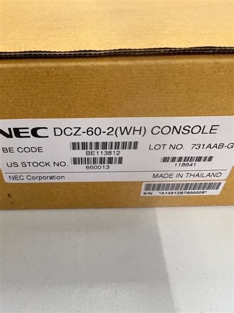 Nec Dcz 60 2 Wh Console Be113812 660013