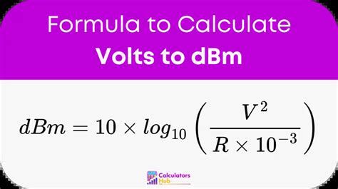 Volts To Dbm Calculator Online