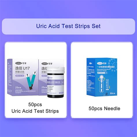 Cofoe 2 In 1 Uric Acid Blood Glucose Monitor With Test Strip Full