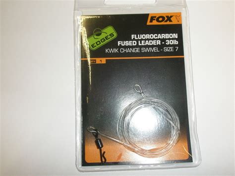 Fox Edges Flourocarbon Fused Leader Qc Swivel Lb All Varieties Carp