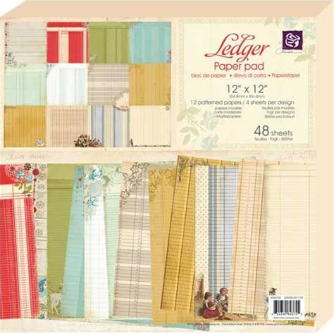 Prima Ledger 12x12 Scrapbook Paper Pad 2 48 Sheets Paper Pads