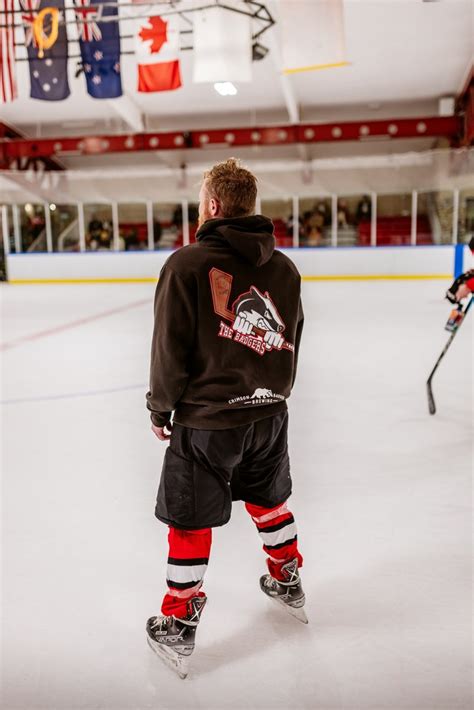 "The Badgers" - Ice Hockey Hoodie | Crimson Badger Brewing