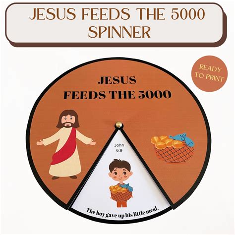 Jesus Feeds The 5000 Spinner Wheel Jesus Feeds The 5000 Craft Sunday