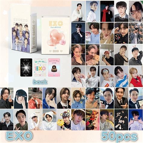 555pcs box 2023 EXO EXIST Photocards Álbum Cartões Laser Lomo Coleção