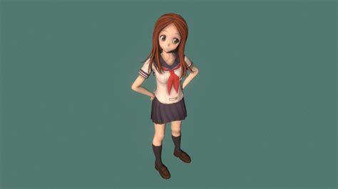 Takagi San 01 Buy Royalty Free 3d Model By 3d Anime Girls Collection