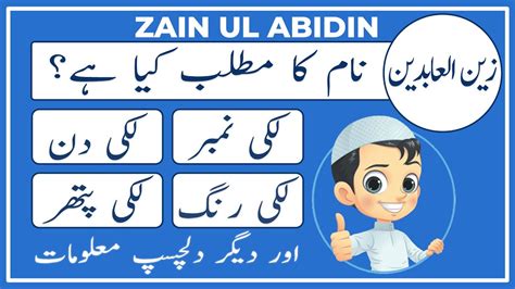 Zain Ul Abidin Name Meaning In Urdu Zain Ul Abidin Naam Ka Matlab Kya