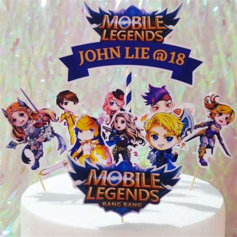 Personalized Mobile Legends Cake Topper With Name And Age Lazada Ph