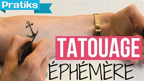 Comment faire un tatouage éphémère YouTube