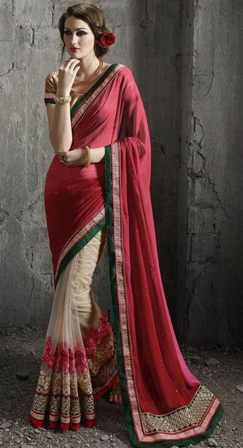 Onway Shoppie Peach Colour Net Saree At Rs 3145 Katargam Surat ID