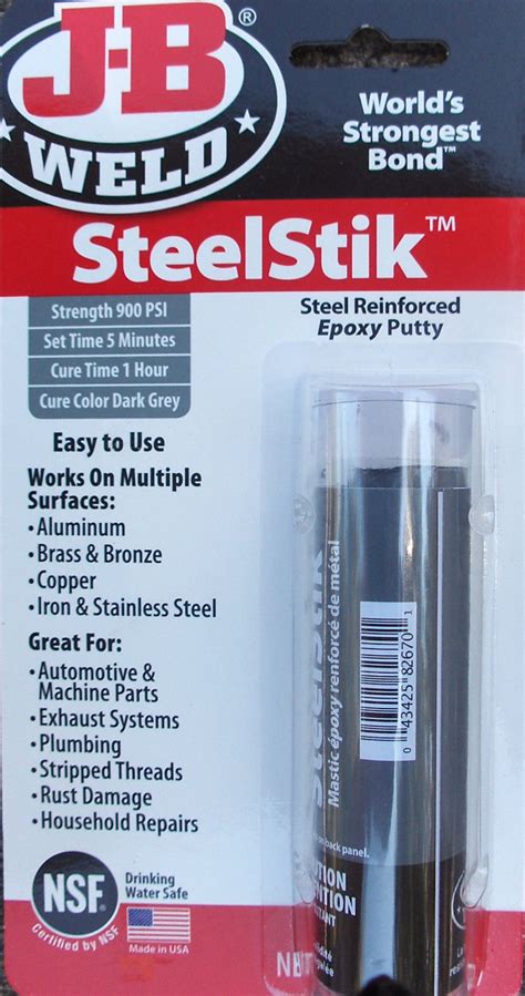 J B WELD STEELSTICK Epoxy Putty 8267 Steel Iron Stainless Etsy