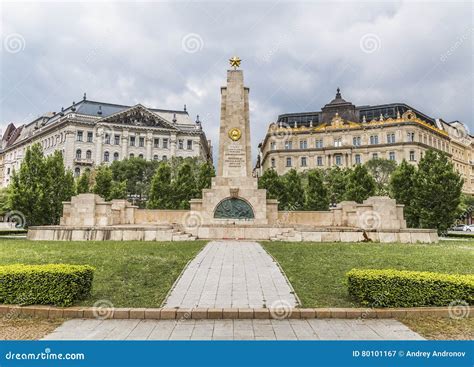 Monument To Soviet Soldiers Liberators In Budapest Editorial