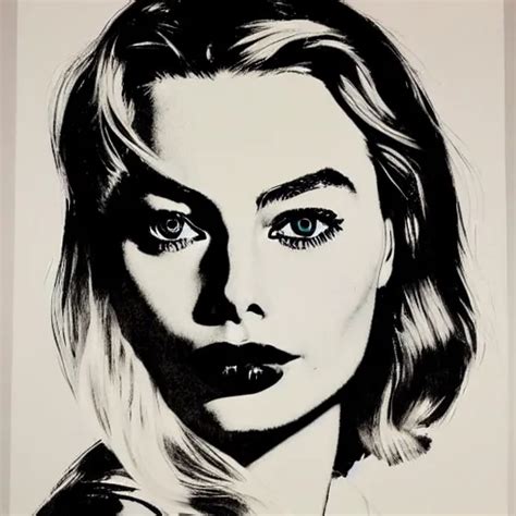 Beautiful Portrait Of Margot Robbie Detailed Face By Stable Diffusion