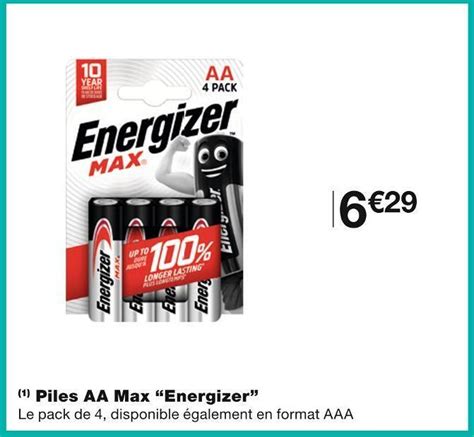 Promo Energizer Piles Aa Max Chez Monoprix