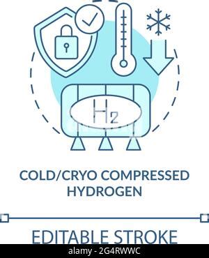 Cold And Cryo Compressed Hydrogen Concept Icon Stock Vector Image Art