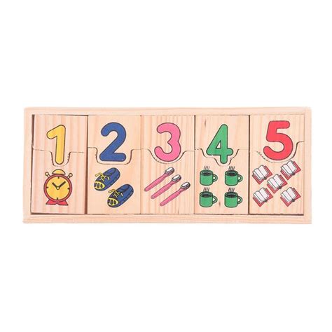 Houten Count Geometrische Vorm Cognitie Match Baby Grandado