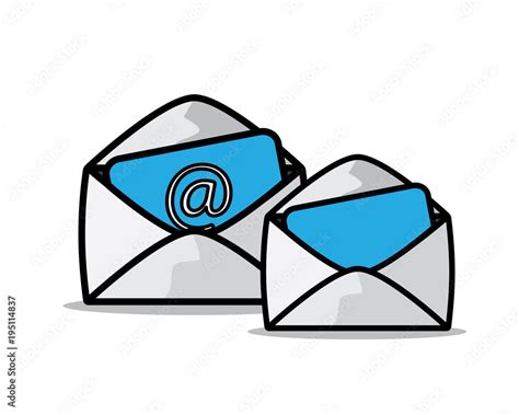 opened email cartoon illustration , cartoon design style , designed for ...