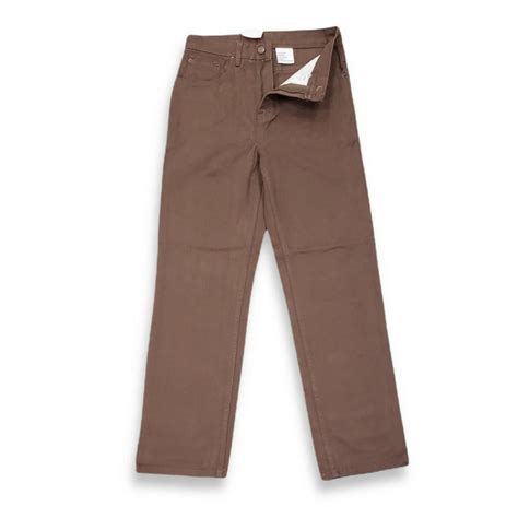 Vintage 90s Chocolate Brown Twill Cotton Straight Depop