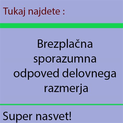 Brezplačna sporazumna odpoved delovnega razmerja Prošnja za delo