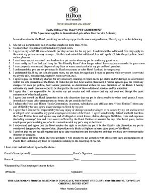 Hotel Pet Policy Template Complete With Ease Airslate Signnow