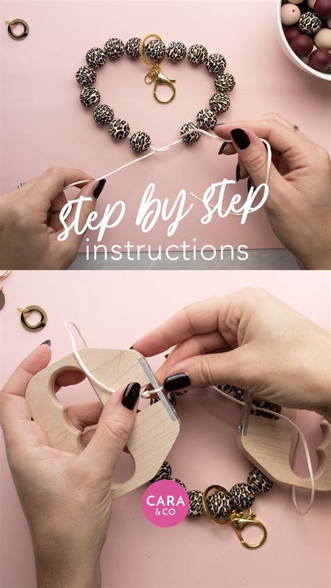 Diy Tutorial Silicone Bead Wristlet Diy Beaded Key Rings Key Chain