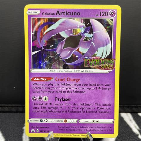 Mavin Galarian Articuno SWSH123 Evolving Skies Pre Release Promo