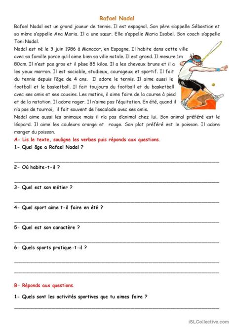 Comprehension Ecrite Delf Prim A Worksheet French Off