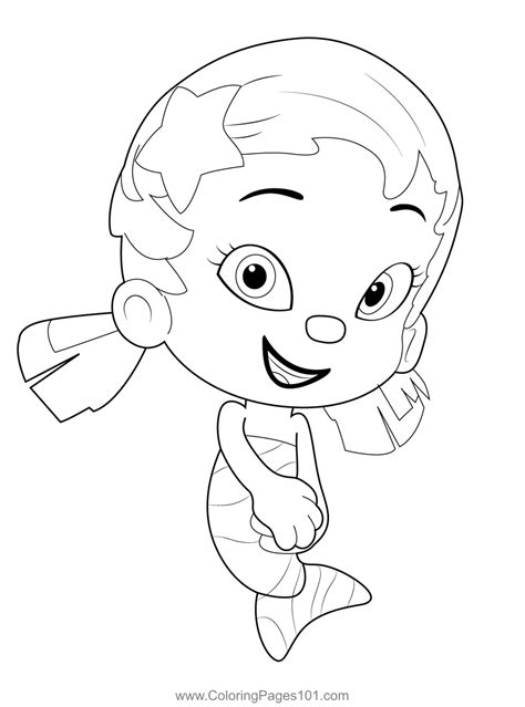 Cute Oona Coloring Page for Kids - Free Bubble Guppies Printable ...