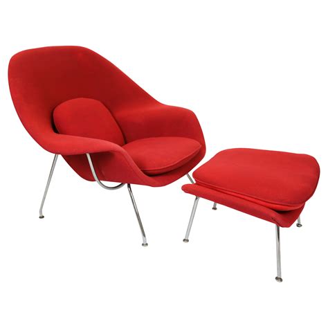 Eero Saarinen Mid Century Womb Chair And Ottoman By Knoll For Sale At