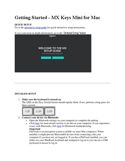 Getting Started With MX Keys Mini For Mac Quick Setup And