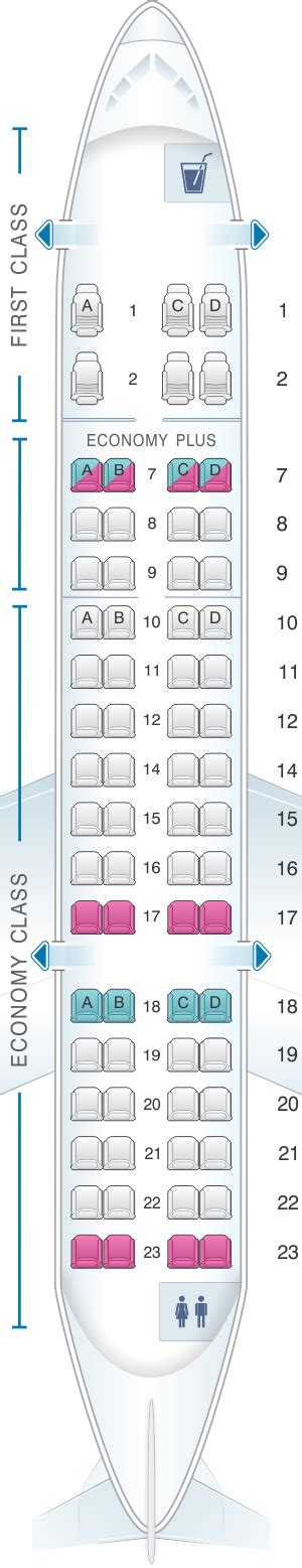 Seat Map United Airlines CRJ 700 (CR7) | SeatMaestro