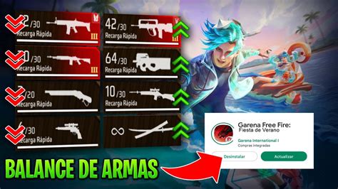 Adios A La Scar Y M En Free Fire Balance De Armas Nueva