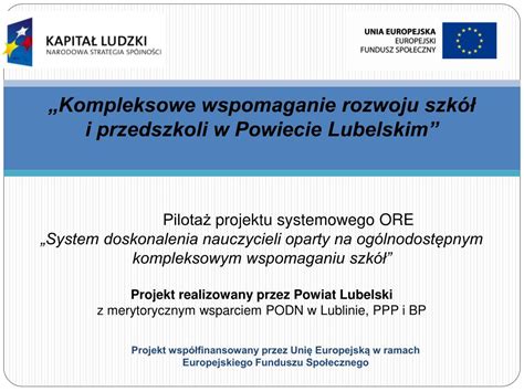 Ppt Kompleksowe Wspomaganie Rozwoju Szk I Przedszkoli W Powiecie